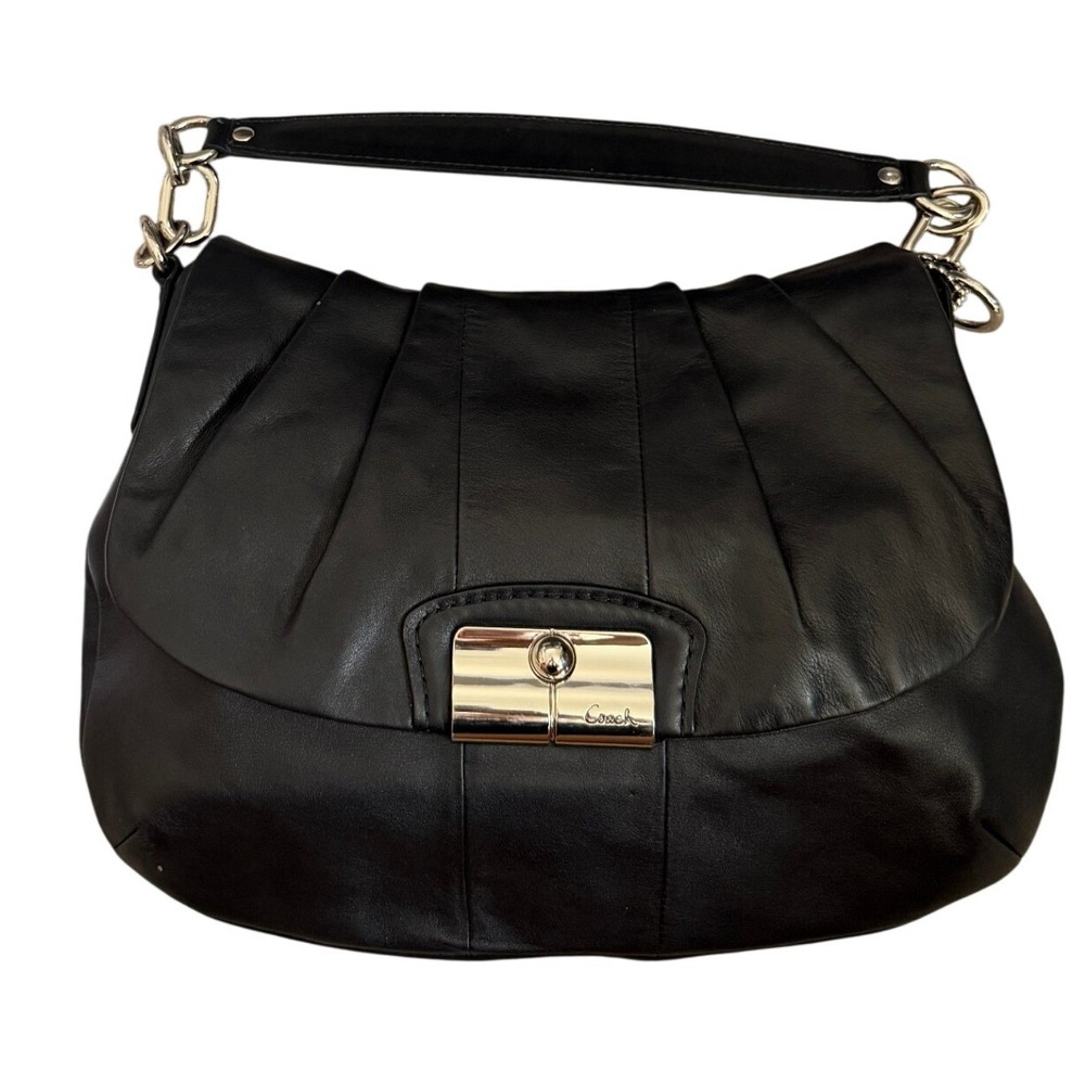 Coach Kristin Hobo Bag 15336 Black Leather Womens Shoulder Bag Designer Chic